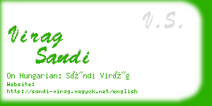 virag sandi business card